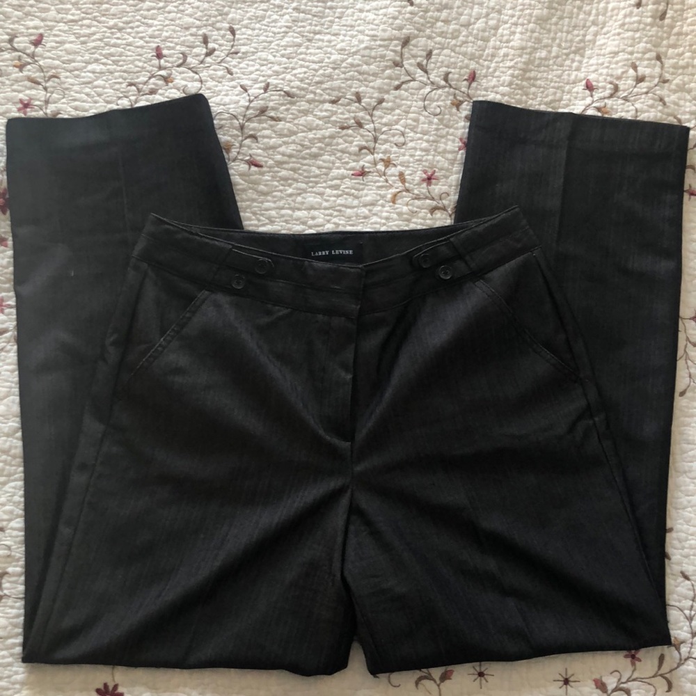 Black/gray Larry Levine dress pants